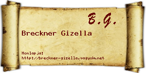 Breckner Gizella névjegykártya